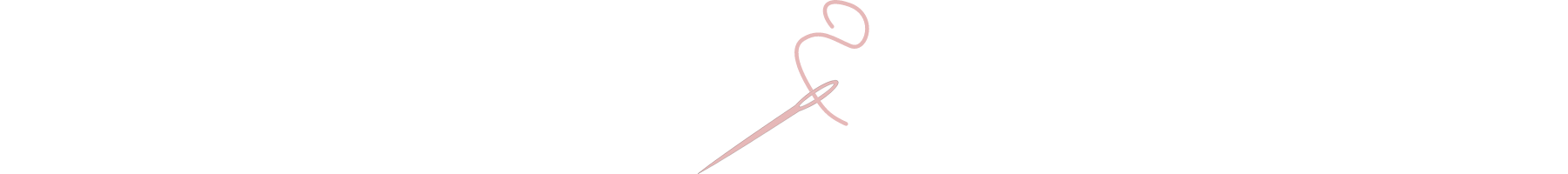 Pink needle and thread graphic.