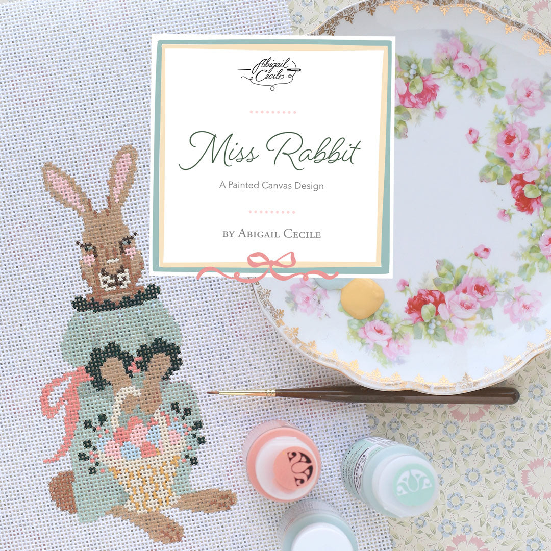 Miss Rabbit Painted Canvas E-Pattern