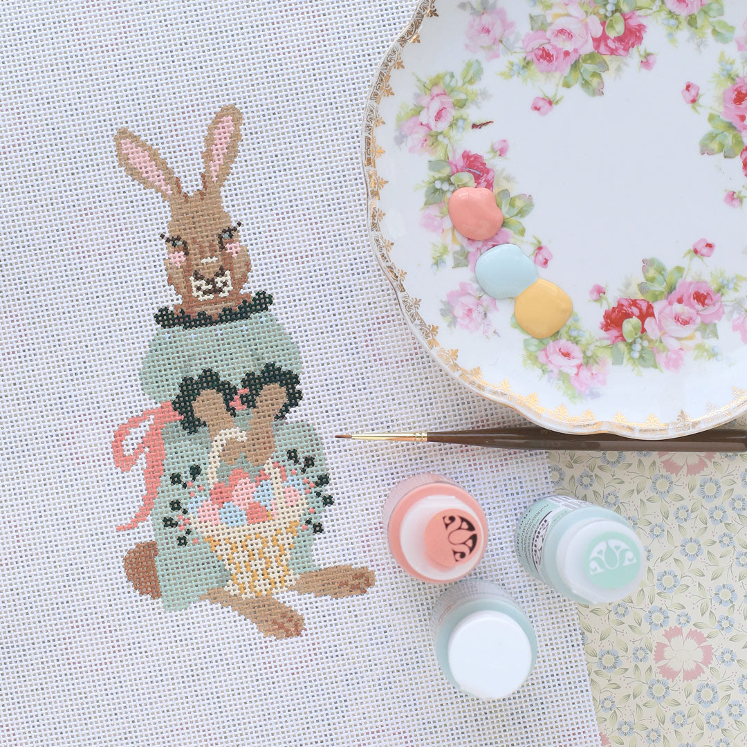 Miss Rabbit Painted Canvas E-Pattern