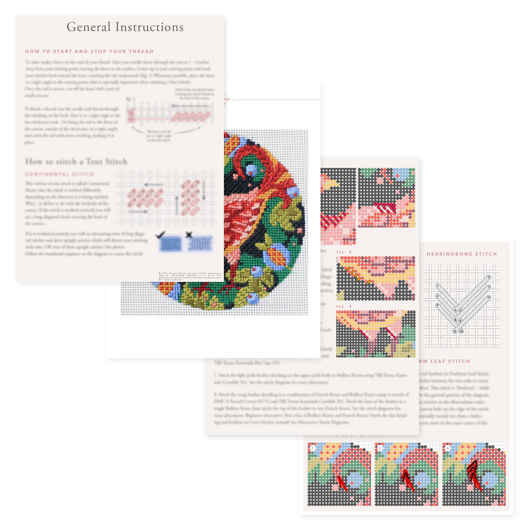Jacobean Pheasant - Kit and Stitch Guide
