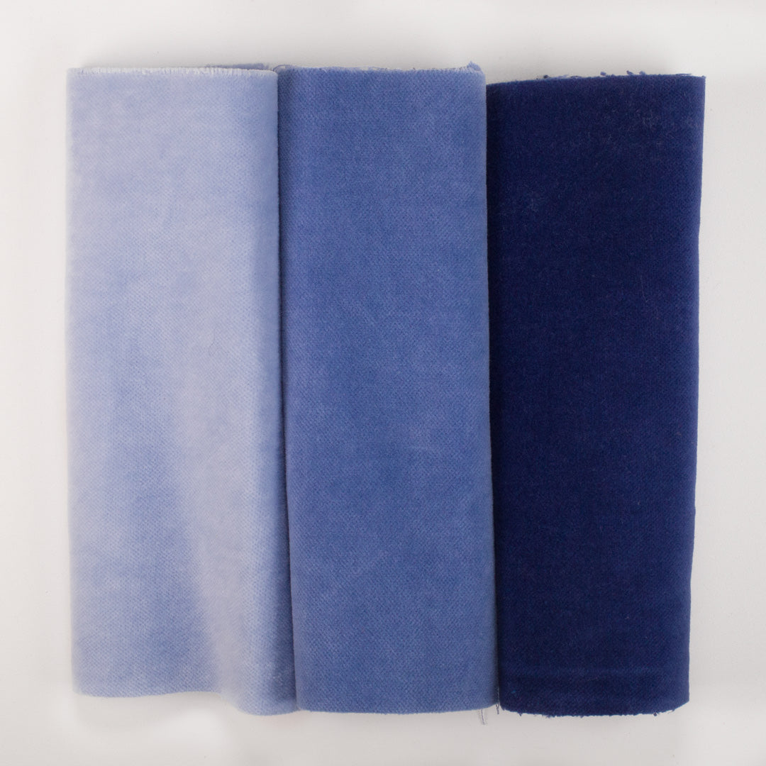 Cotton Finishing Velvet - Cool Blue