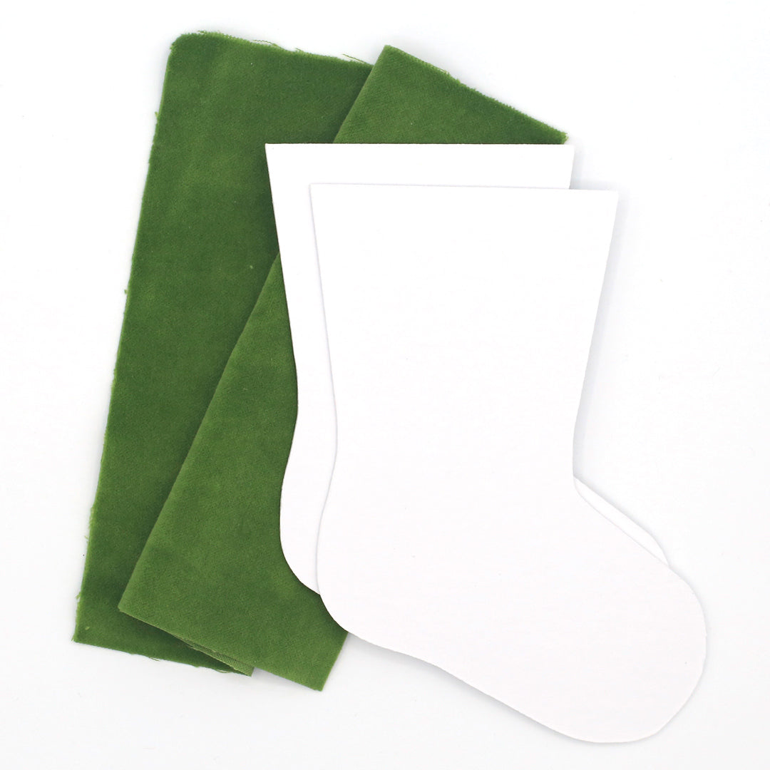 Green Merry Mini Stocking - Kit and Stitch Guide