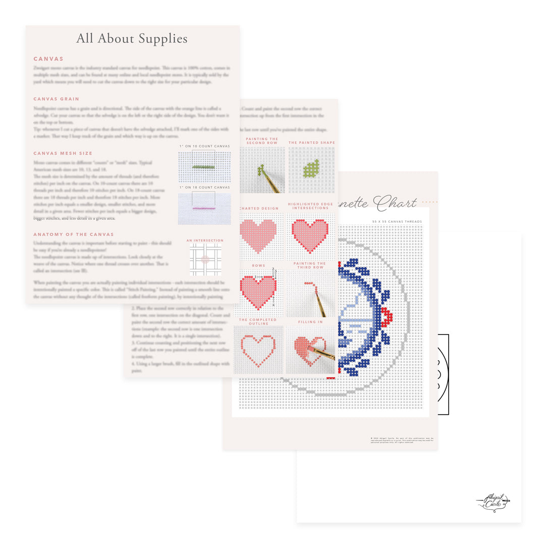 Nautical Vignette Painted Canvas E-Pattern