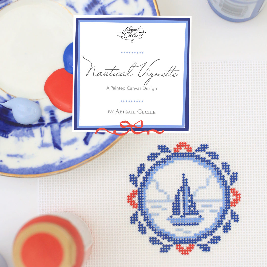 Nautical Vignette Painted Canvas E-Pattern