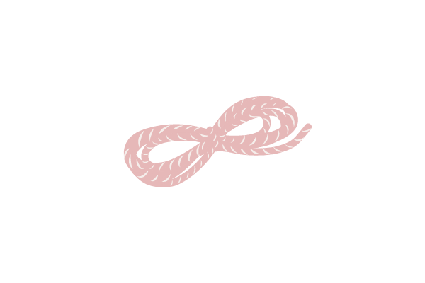 A pink cording graphic.