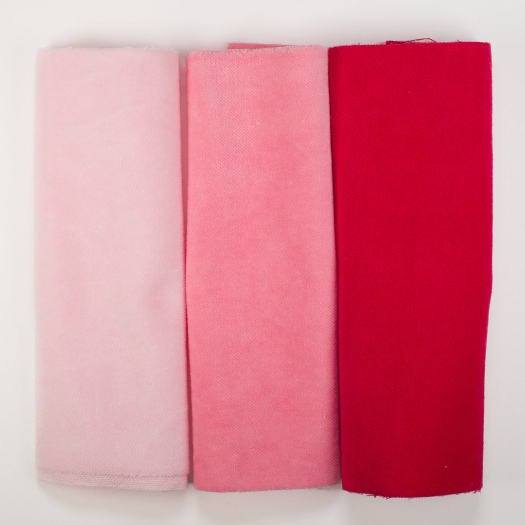 Cotton Finishing Velvet - Pink & Red