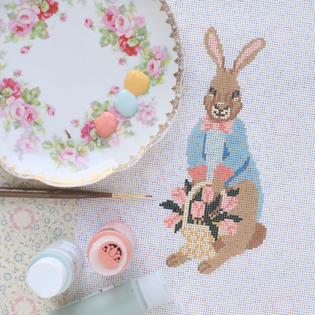 Easter Rabbit Painted Canvas E-Pattern