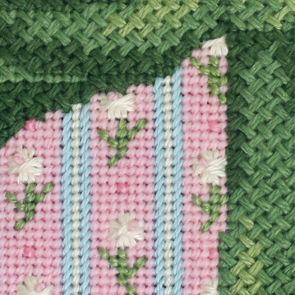 Pink Bow Needlepoint Canvas and Kit