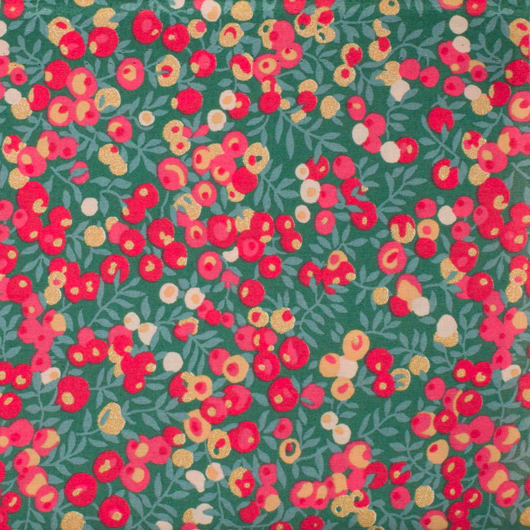 Finishing Fabric - Liberty Wiltshire Bud Green & Red