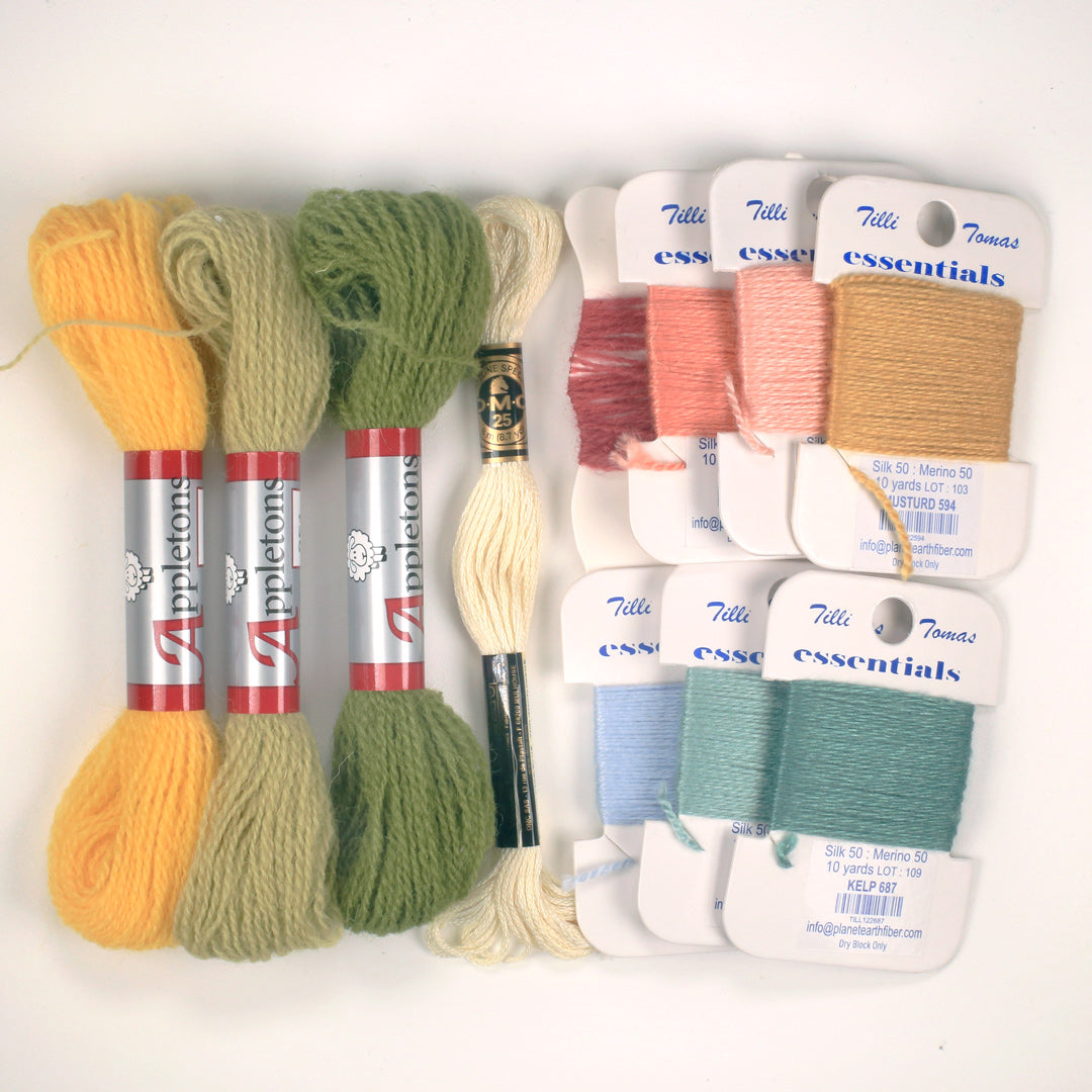 Vintage Blooms - Three Charted Monograms E-Pattern